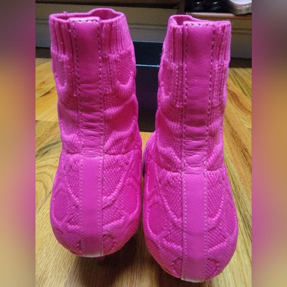 Hot Pink Coach Jade Booties - Picture 2 of 6